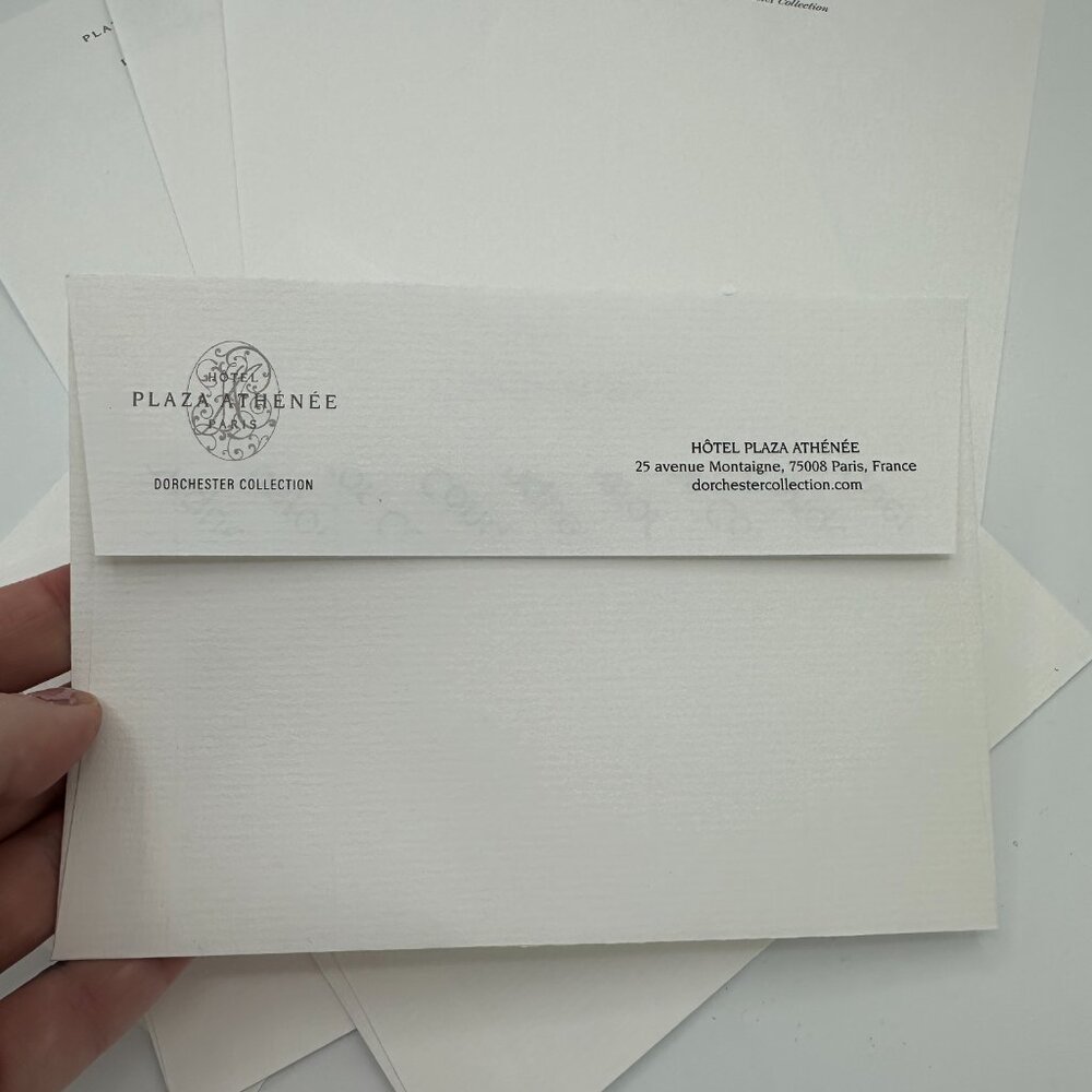 Hotel Plaza Athenee Paris Dorchester Collection Stationery Set - 4 Pieces - Picture 2 of 3